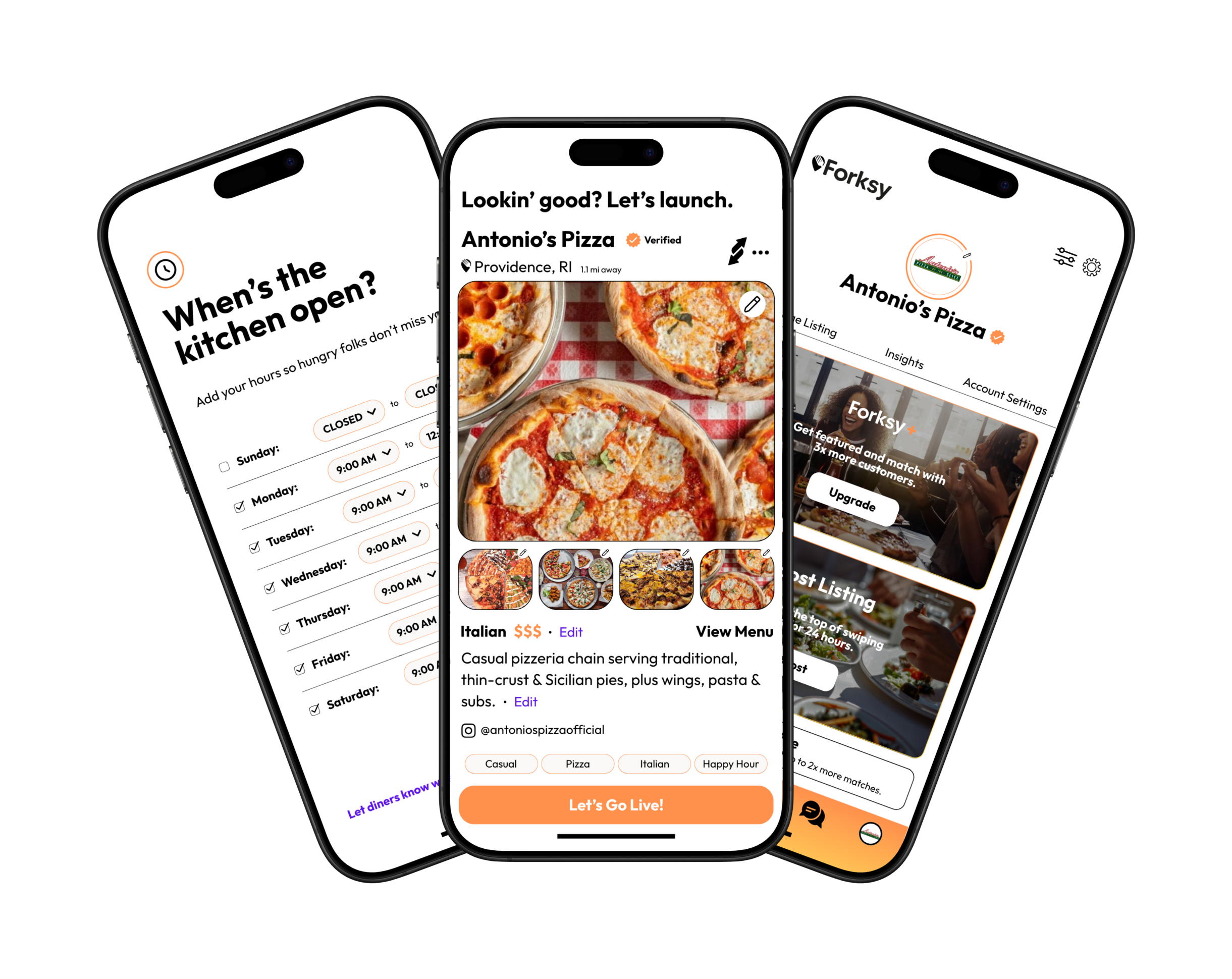 Forksy app on phones